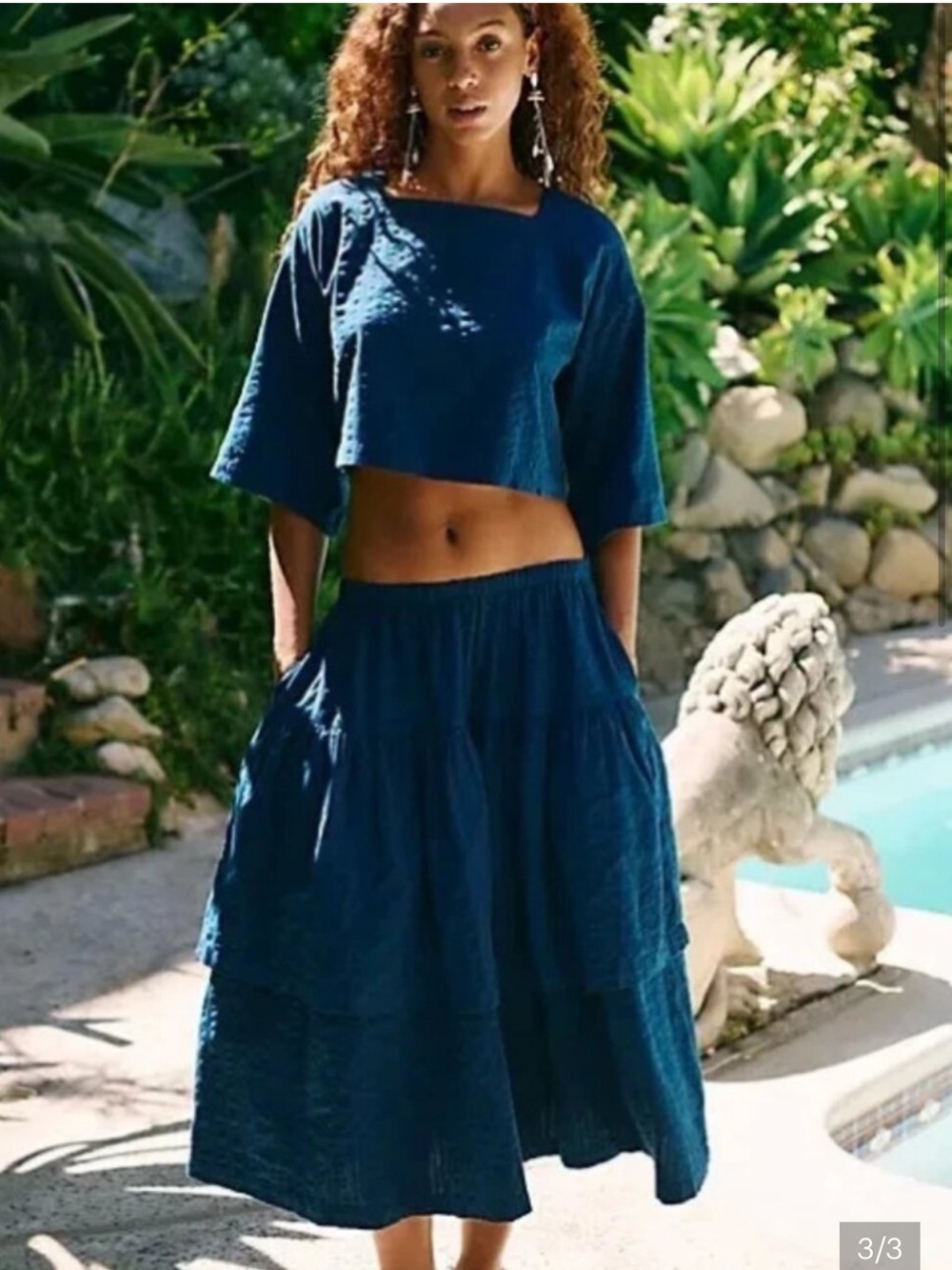 Free People free-est Tiered Midi Skirt and Top SET